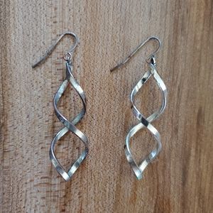 Silver Helix Shaped Earrings